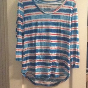 New Directions Weekend 3/4 Sleeve Shirt NWOT